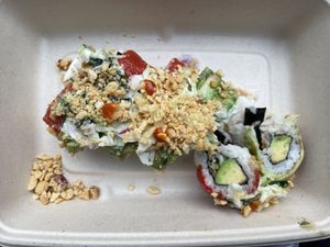 Rainbow roll to go  at PLANTA Queen in New York City
