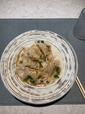 Potato Truffle Dumplings 🥟 😋 at PLANTA Queen in New York City