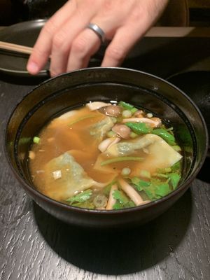 Dumpling soup at PLANTA Queen in New York City