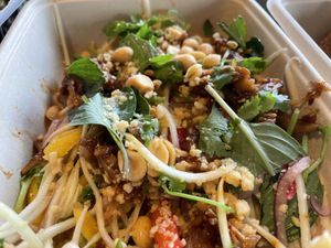 Jackfruit and green papaya salad at PLANTA Queen in New York City