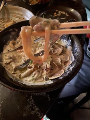 truffle mushroom udon at PLANTA Queen in New York City