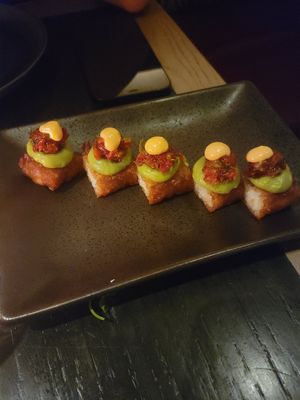 Crispy rice at PLANTA Queen in New York City