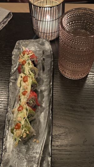 Rainbow sushi  at PLANTA Queen in New York City