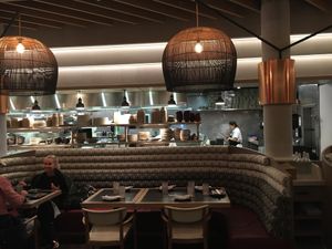 Seating inside. at PLANTA Queen in New York City