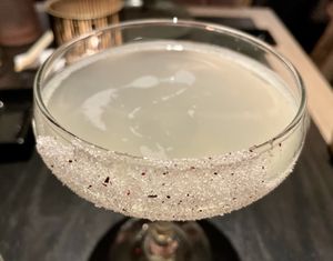 Lychee martini made with vodka at PLANTA Queen in New York City