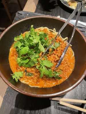 Dan Dan noodles   at PLANTA Queen in New York City
