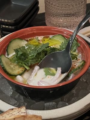 Coconut ceviche (eh)  at PLANTA Queen in New York City