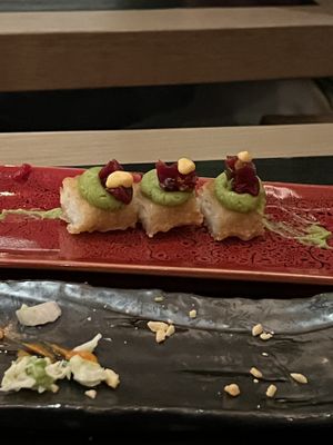 Crispy rice (recommend, wish they were bigger)  at PLANTA Queen in New York City