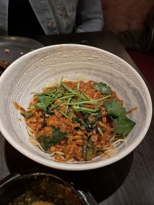 Dan Dan noodles  at PLANTA Queen in New York City