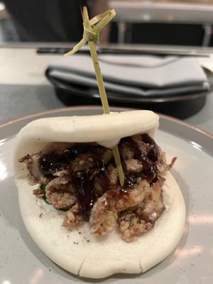 Bao with chicken   at PLANTA Queen in New York City