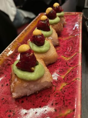 CRISPY RICE SUSHI at PLANTA Queen in New York City
