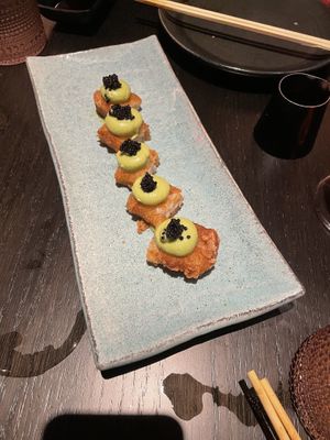 Feb special! Fried rice w avo crema + kelp caviar   at PLANTA Queen in New York City