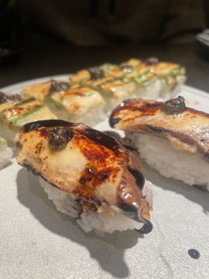 Unagi eggplant nigiri  at PLANTA Queen in New York City