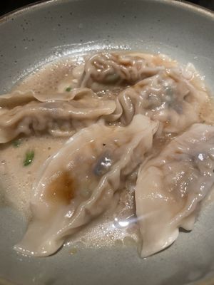 Potato truffle dumplings  at PLANTA Queen in New York City