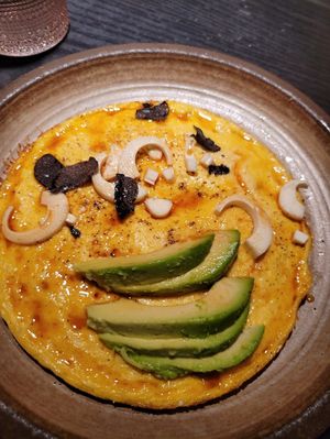 Vegan omelet I believe at PLANTA Queen in New York City