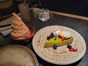 Birthday cake and ice cream! at PLANTA Queen in New York City