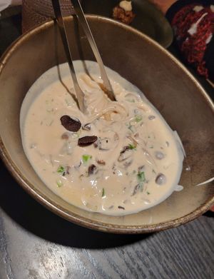 Truffle udon at PLANTA Queen in New York City