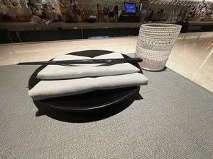 Elegant glassware at PLANTA Queen in New York City