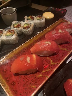 Ahi tuna nigiri and spicy tuna roll   at PLANTA Queen in New York City