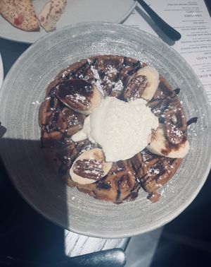 Banana waffles   at PLANTA Queen in New York City