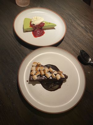Matcha Cheesecake and S’more’s Pie  at PLANTA Queen in New York City