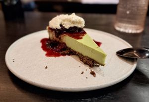 Matcha cheesecake   at PLANTA Queen in New York City
