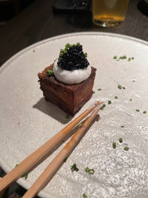 1000 layer potatoes- Vegan caviar is AMAZING   at PLANTA Queen in New York City