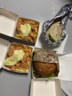 burger Bob, gryos and fries with house mayo and nacho dressing  at Bobu Bob in Ljubljana