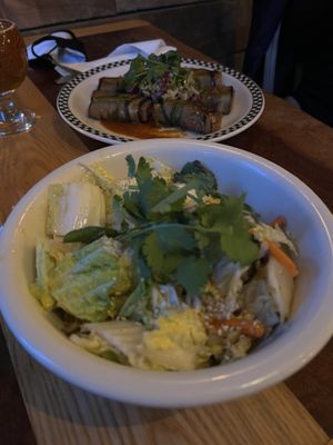Egg Roll Salad - Yum!   at Rough Cut Brewing Co in Kerhonkson