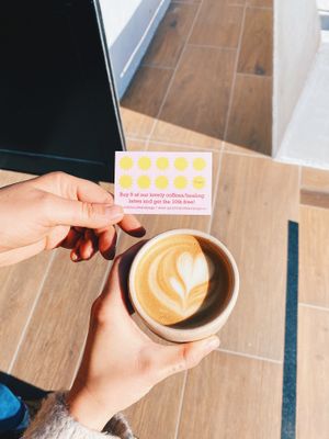 Coffee/Healing Latte loyalty cards at Sunshine Cafe & Yoga in Penryn