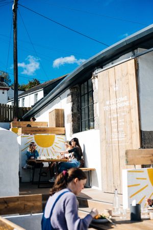 Outdoor space at Sunshine Cafe & Yoga in Penryn