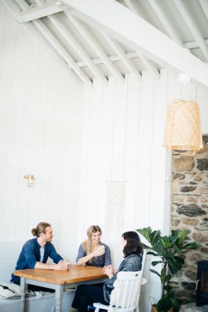 Indoor seating at Sunshine Cafe & Yoga in Penryn