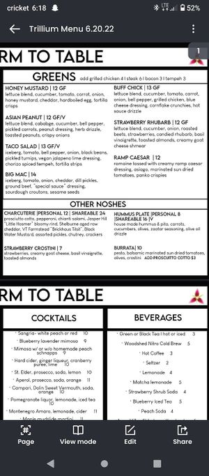  at Trillium Farm to Table in Laconia