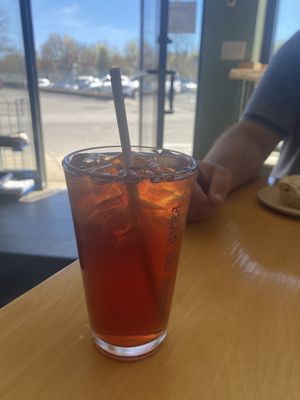 5/5! Pomegranate liquor lemonade and tea. Delicious!   at Trillium Farm to Table in Laconia