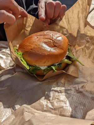 Truffle burger at Square Burger in Copenhagen