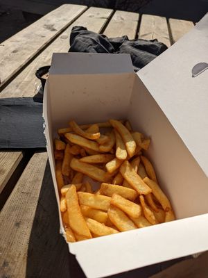 Huge & yummy fries portion at Square Burger in Copenhagen