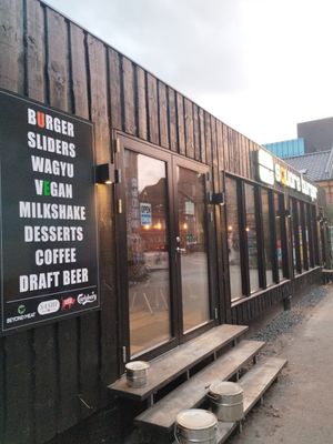 Restaurant outside at Square Burger in Copenhagen