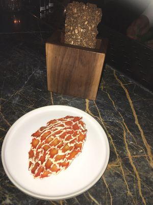 Carrot 🥕 snack at the bar at Eleven Madison Park in New York City
