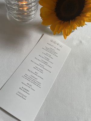 Menu 2021 at Eleven Madison Park in New York City