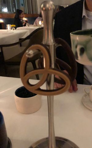 Sesame chocolate pretzels  at Eleven Madison Park in New York City