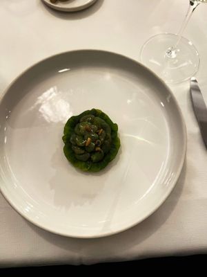 Fava and soy beans  at Eleven Madison Park in New York City