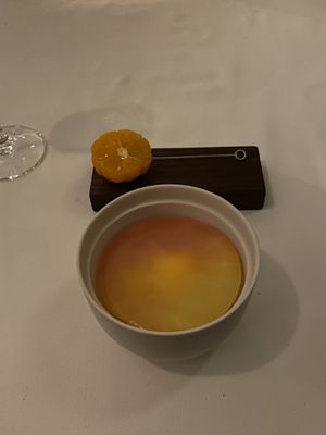 Orange sherbet  at Eleven Madison Park in New York City