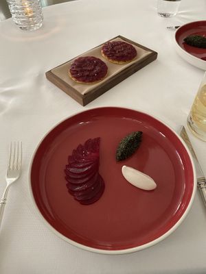 Beet tostada   at Eleven Madison Park in New York City