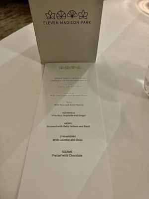   at Eleven Madison Park in New York City