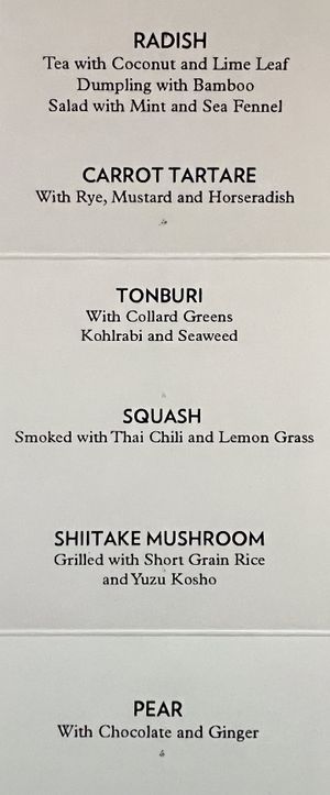 Prix fixe  at Eleven Madison Park in New York City