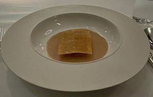 Smoked squash with Thai chili and lemon grass  at Eleven Madison Park in New York City