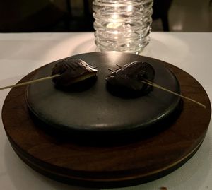 Grilled shiitake mushroom  at Eleven Madison Park in New York City