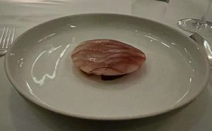 Pear with chocolate and ginger  at Eleven Madison Park in New York City