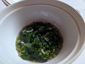 English pea medley - ok-ish at Eleven Madison Park in New York City