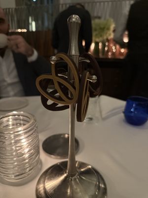 Sesame chocolate pretzels…perfection  at Eleven Madison Park in New York City